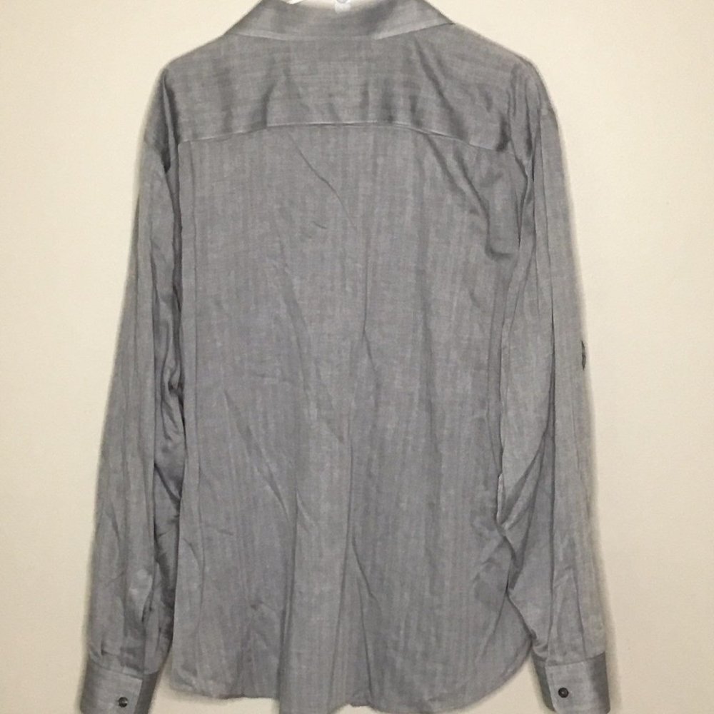 Men's Merona Gray Button Up Shirt XXL - Picture 4 of 5